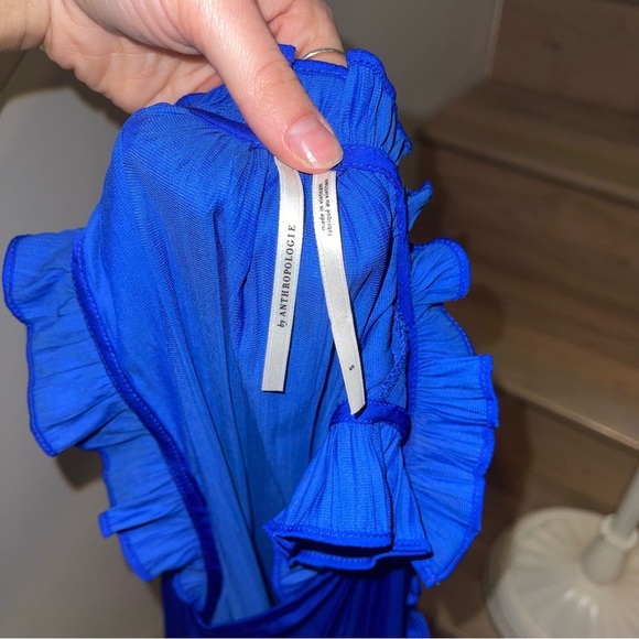 Anthropologie Blue Ruffled Blouse - Picture 5 of 12